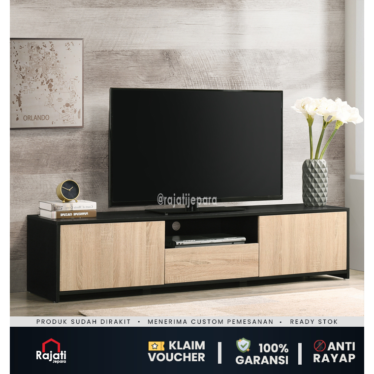 Rak Meja TV Lemari TV Minimalis Meja TV Gantung Minimalis Modern Bufet Minimalis Meja TV Kayu | RJLS