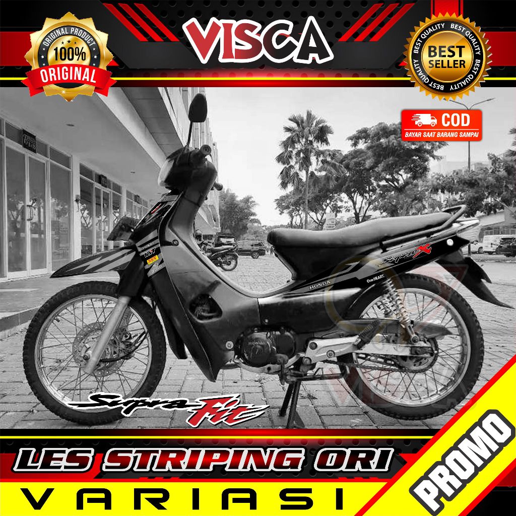 Stiker Striping Supra Fit 100 Lama 2004 Variasi Supra fit 2004 SUPRA 100/110 ROADRACE