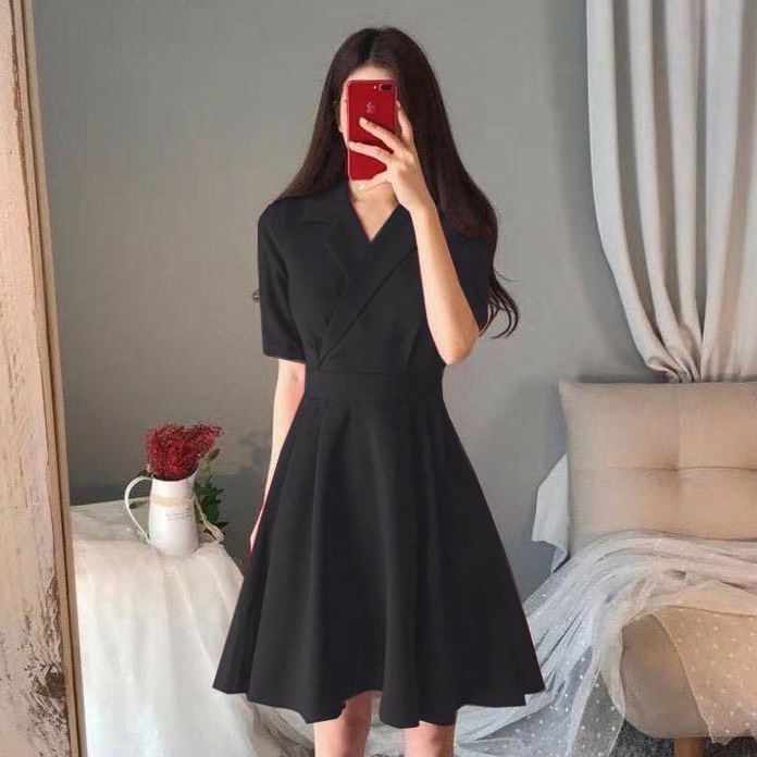 Koleksi Terbaru sadona dress korea wanita model pita belakang