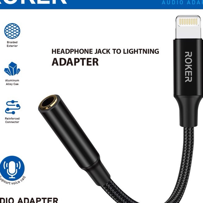 Beli Splitter Roker SC1 Audio Adapter Lightning  IPHONE To Jack HP 35MM Converter Roker