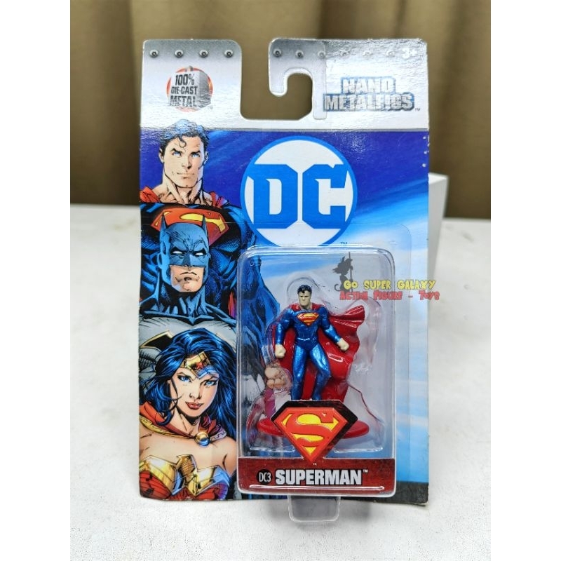 Rare Superman DC Ori JadaToys bahan Die-Cast 100% Metal Nano Metalfigs