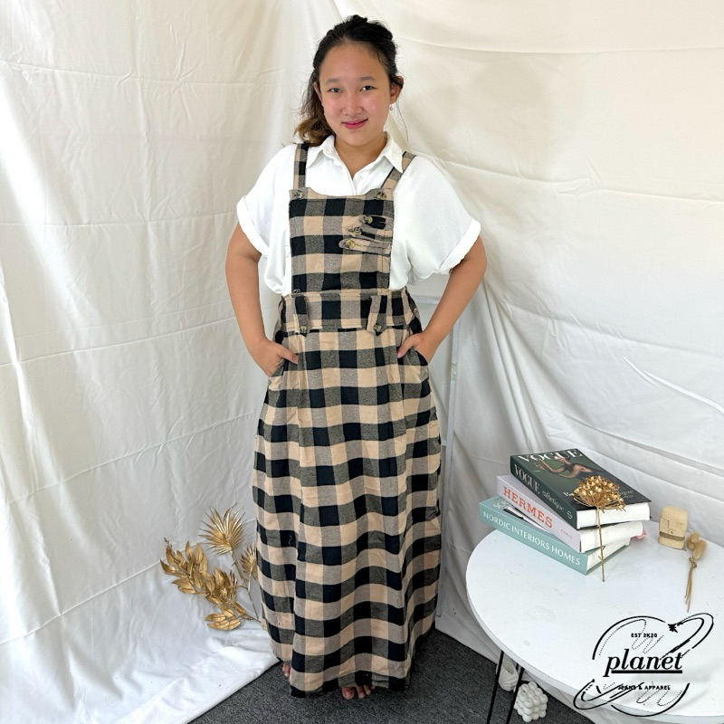 OVERALL DRESS WANITA OUTER PANJANG OVERALL KOREAN STYLE OVERALL HIJAB OVERALL MUSLIM