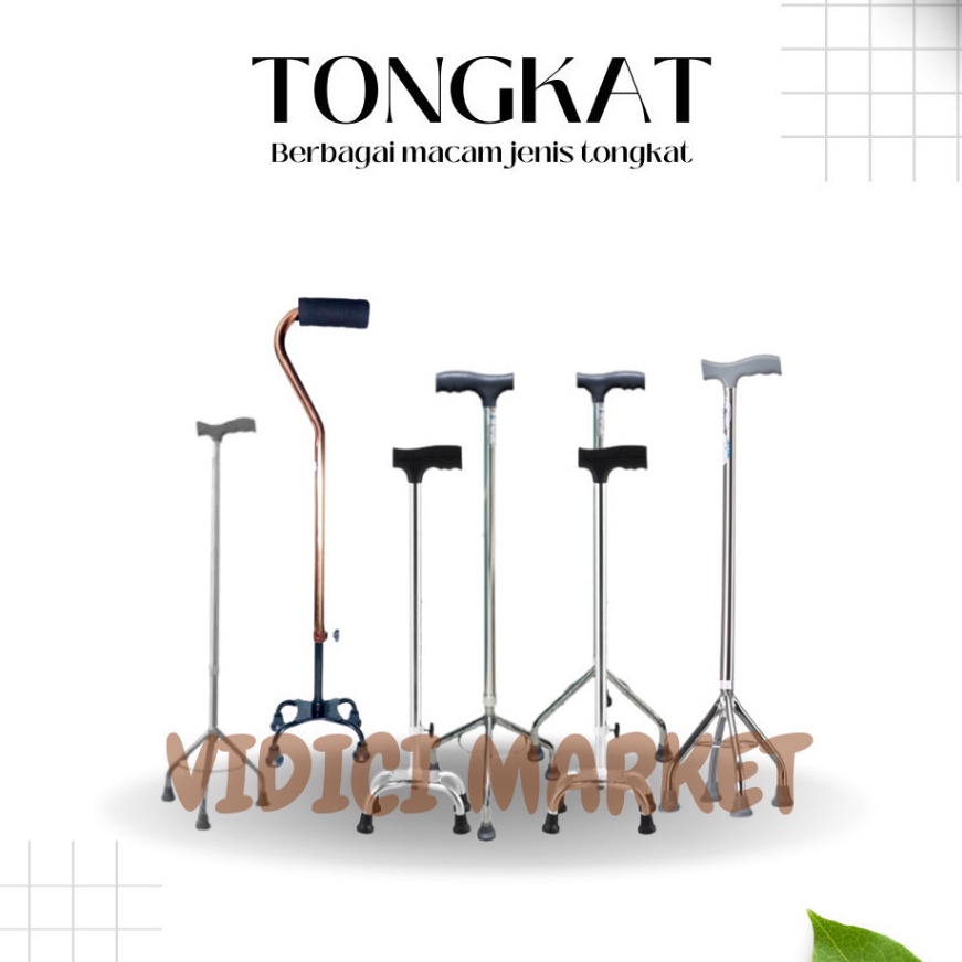 berkualitas TONGKAT BERBAGAI VARIAN  Tongkat Jalan Stainless Tongkat Jalan Orang TuaTongkat Jalan