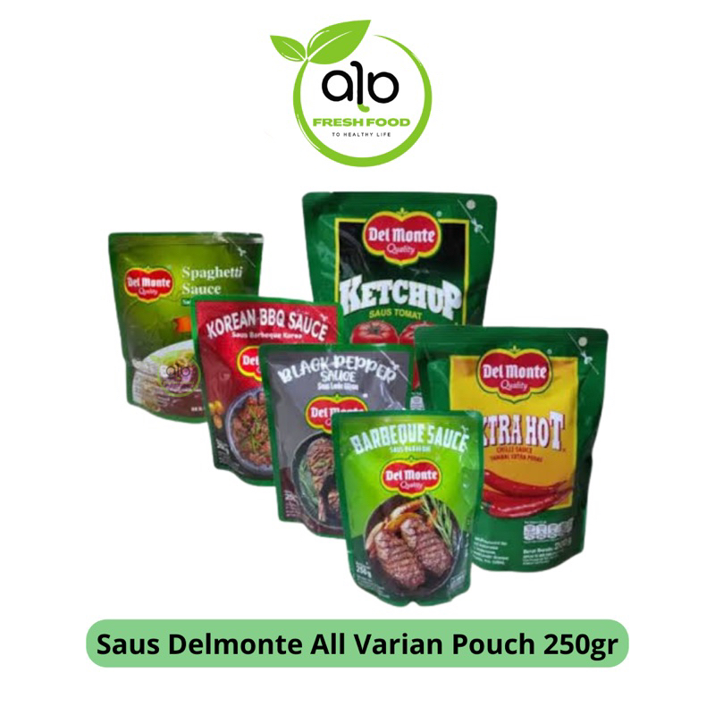 

Del monte / del monte / delmonte / spaghetti / blackpepper / saus sambal / extra hot / berbeque korea / saus tomat - ALO Fresh Food