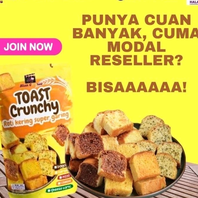 

TOAST CRUNCY ROTI / BAGELAN kering super garing dan renyah