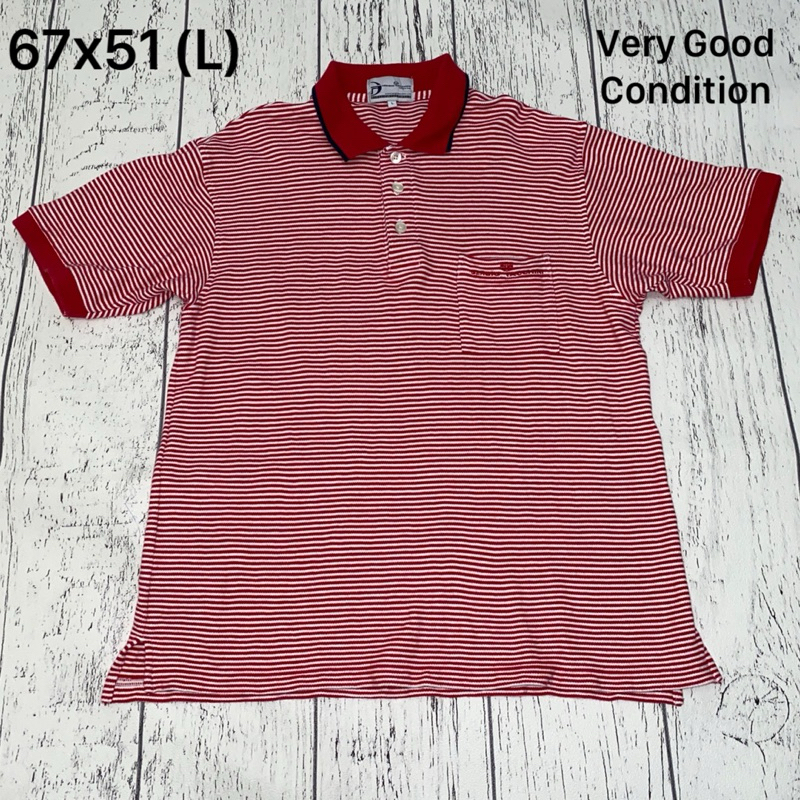 Kaos Polo Salur Merah Sergio Tacchini Styled In Italy Original Size L