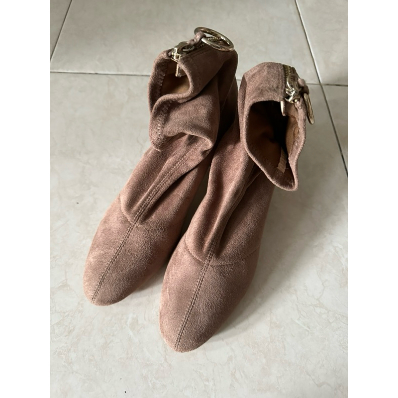 PRELOVED ZARA SHOES BOOTS SIZE 37 BROWN