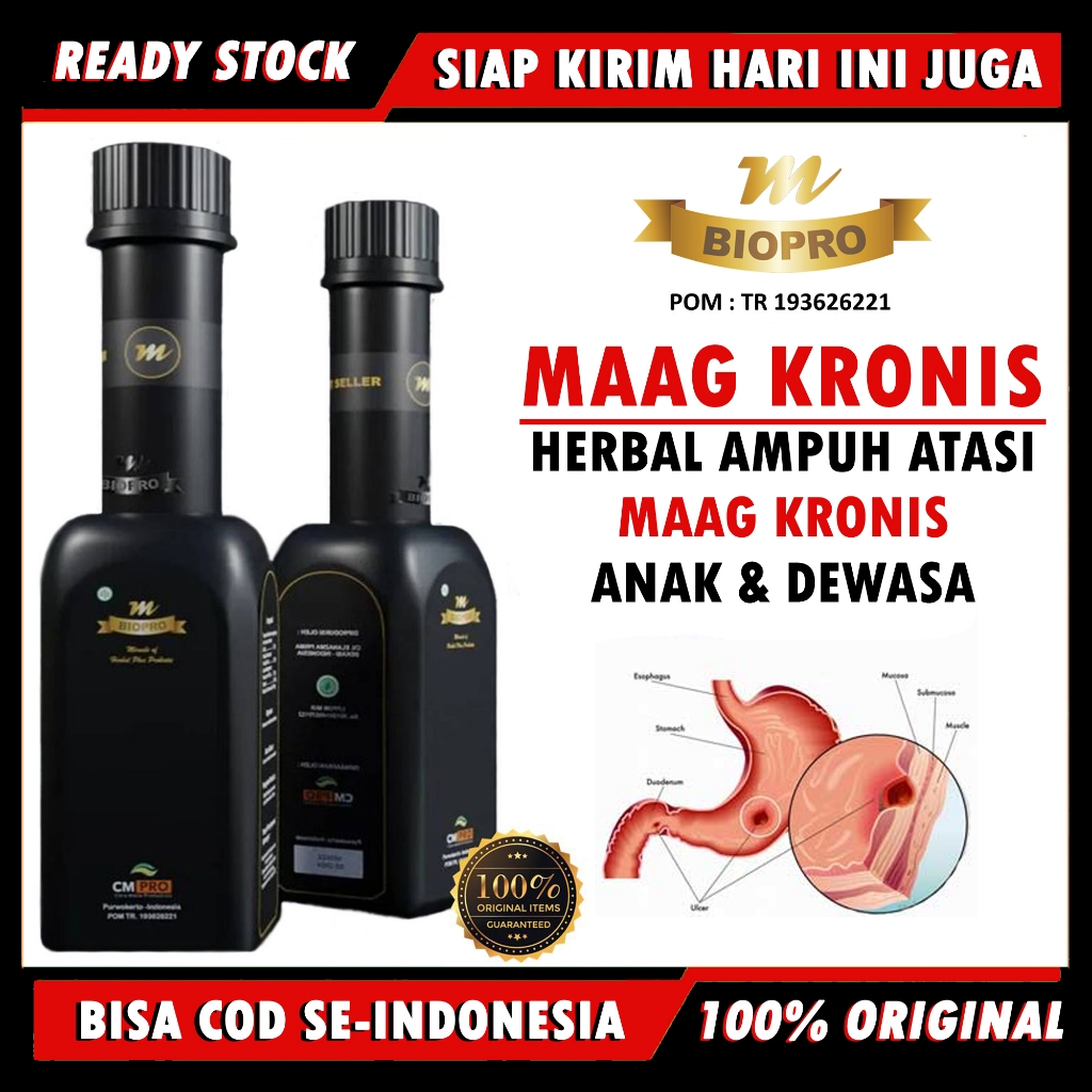 Mbiopro Obat Maag Kronis Untuk Anak & Dewasa Paling Ampuh Herbal Original Bpom