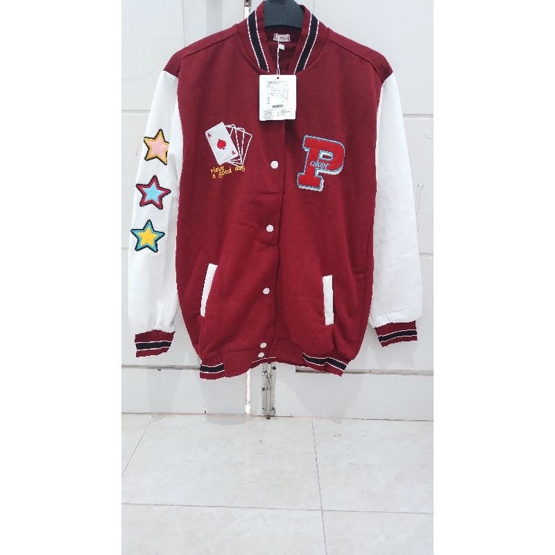 Jaket Varsity Jaket Baseball Full Bordir Jacket Versity Baseball Import Bkk