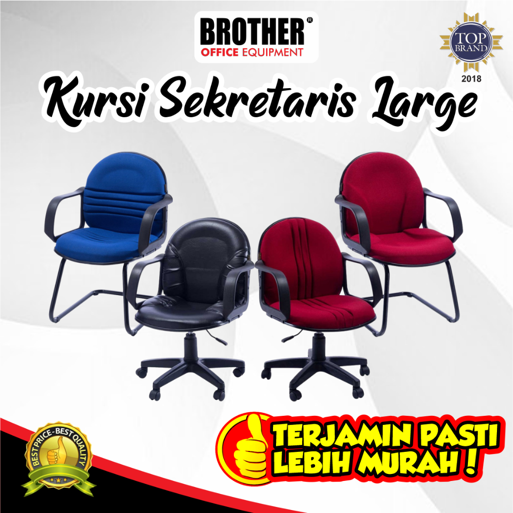 KURSI SEKRETARIS/ KURSI KANTOR/ KURSI KERJA/ KURSI BROTHER RODA - BROTHER BR 510