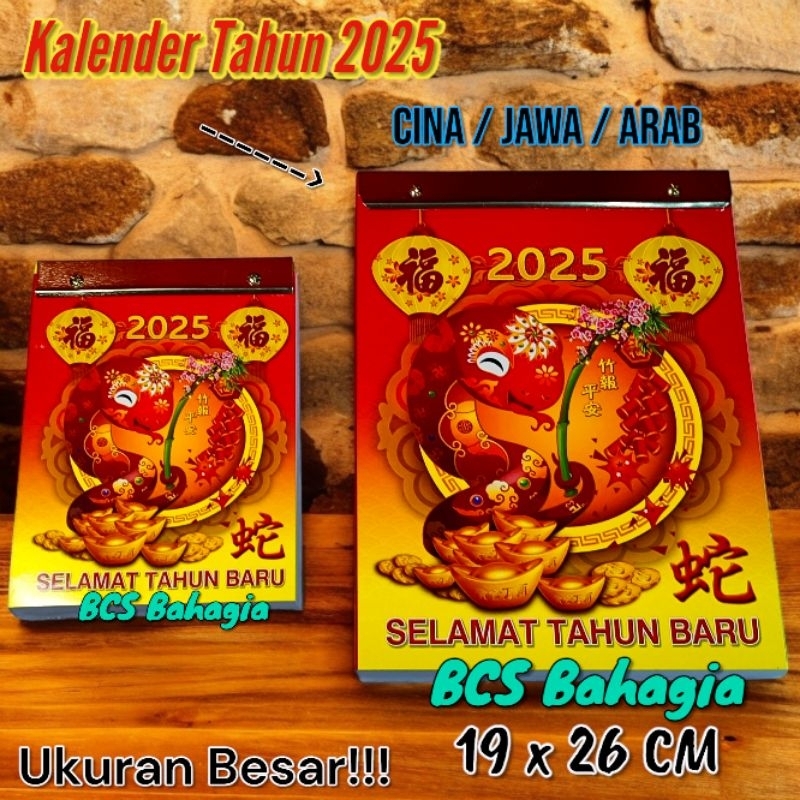 

Kalender Calendar Chinese Harian Sobek Tahun Baru 2025 Ukuran Jumbo Besar Lokal China New / Calender Robek Cina Jawa Arab Shio Ular Big Size Bagus