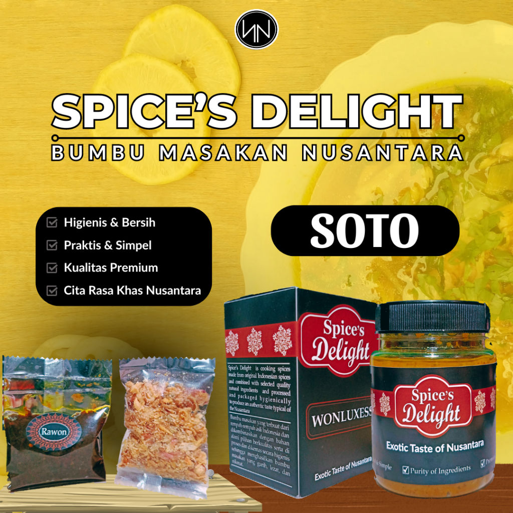 

[SPICE'S DELIGHT SOTO] - BUMBU MASAKAN NUSANTARA PREMIUM - 200 GR