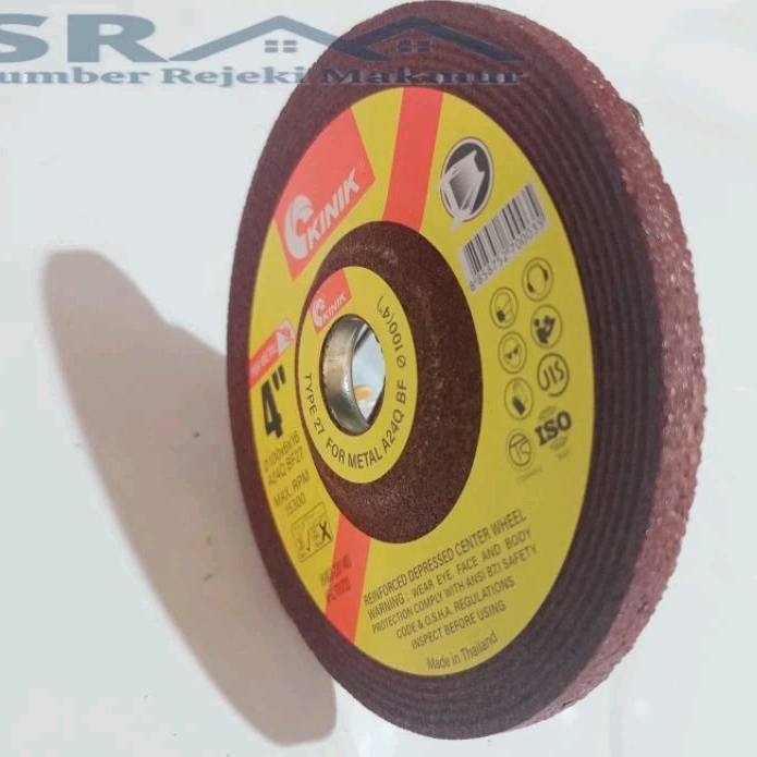 Batu Gurinda Poles asli WD /Kinik 4 inch / Mata Asah WD 4" X 6 MM