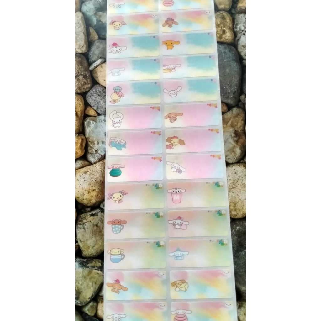 

STIKER LABEL NAMA WATERPROOF CINNAMOROLL