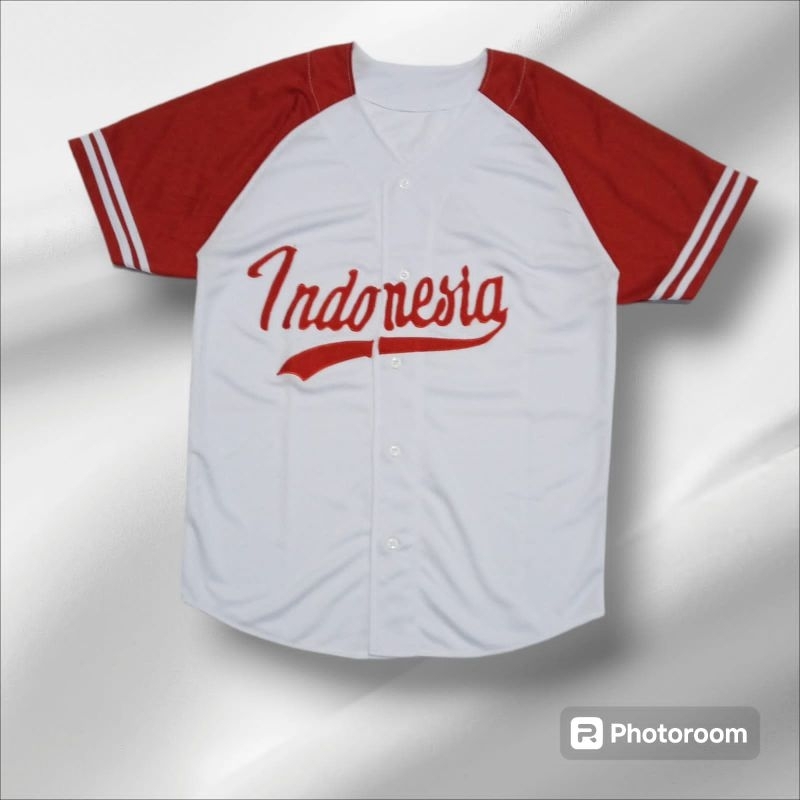 Atasan Indonesia Jersey baseball pria-wanita Jersey kaos distro premium/baju baseball cod/Jersey pre