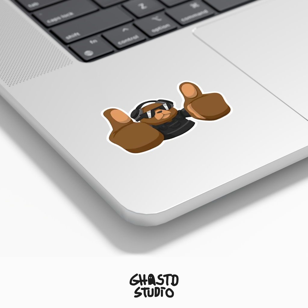 

DJ Bear Valorant Spray Sticker | 5 cm Vinyl Glossy