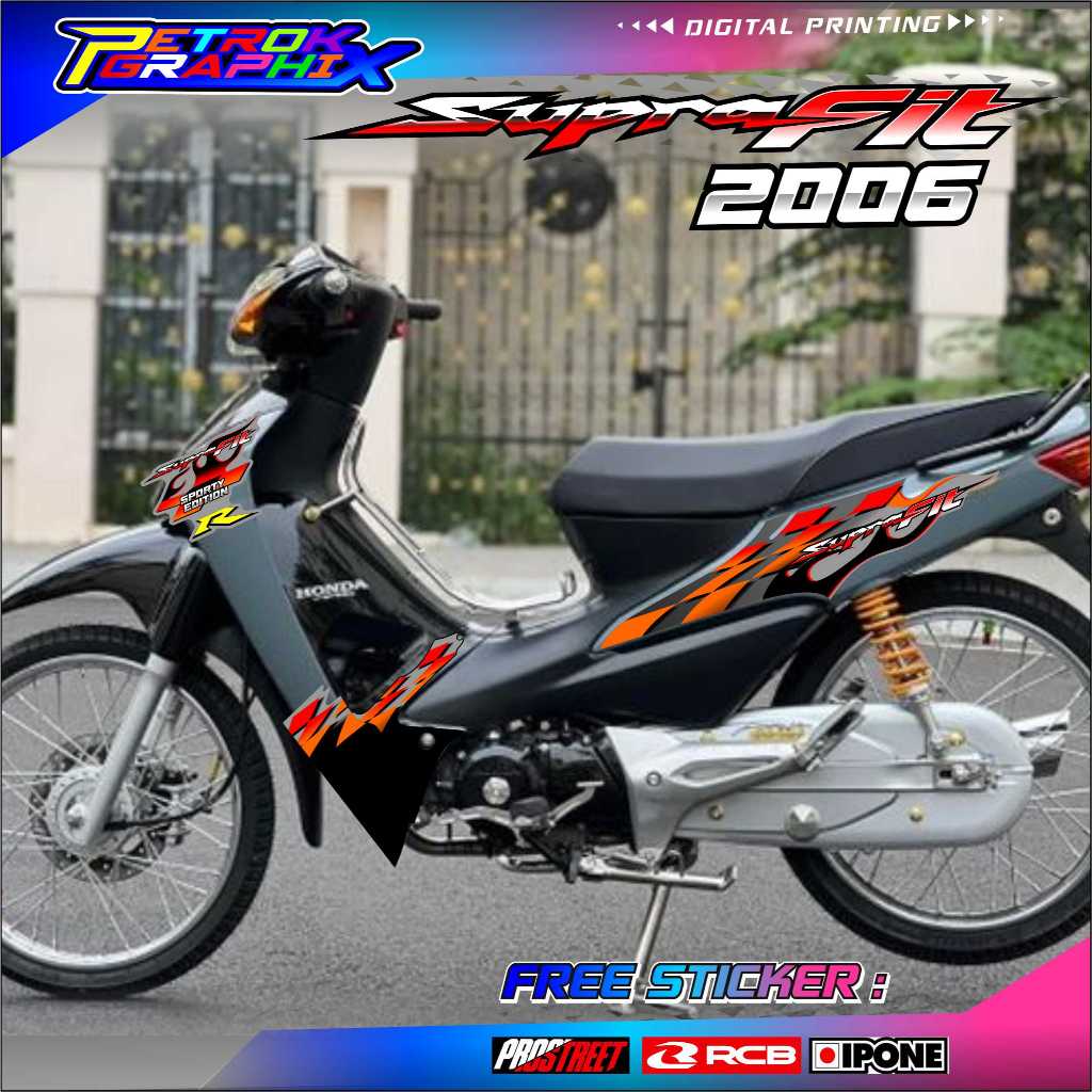 STRIPING VARIASI HONDA SUPRA FIT 2006 / STICKER LIST VARIASI SUPRA FIT 2006