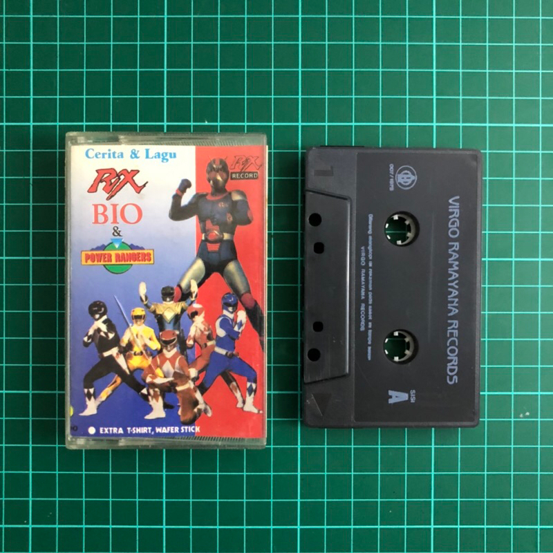 Kaset pita cerita & lagu RX BIO & Power Rangers kaset anak jadul