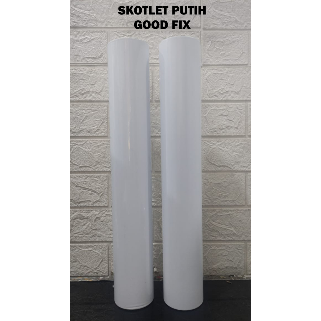 skotlet sticker good fix putih glossy putih doff lebar 45cm