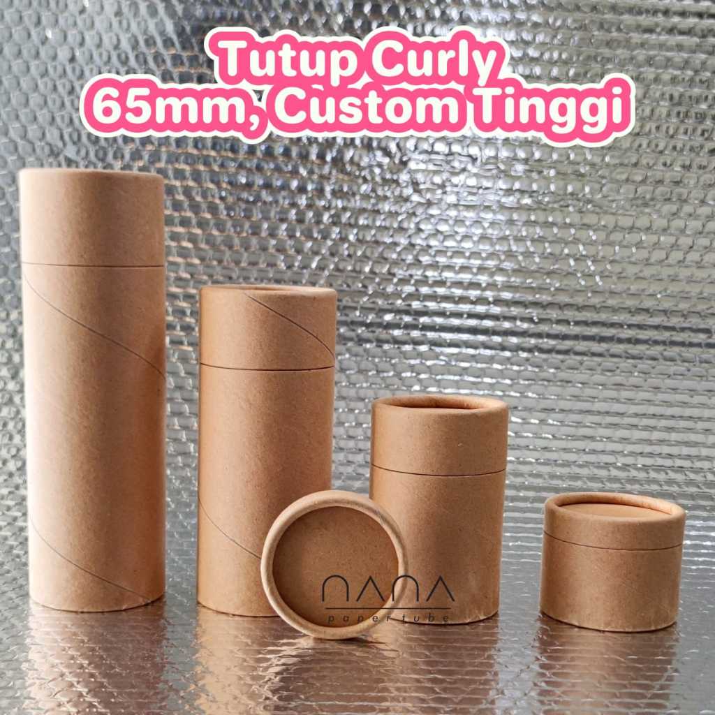 

[6.5 cm - Tutup Curly] Nana PaperTube Packaging / Selongsong - Diameter 6.5 cm (Pack Parfum - Hijab)