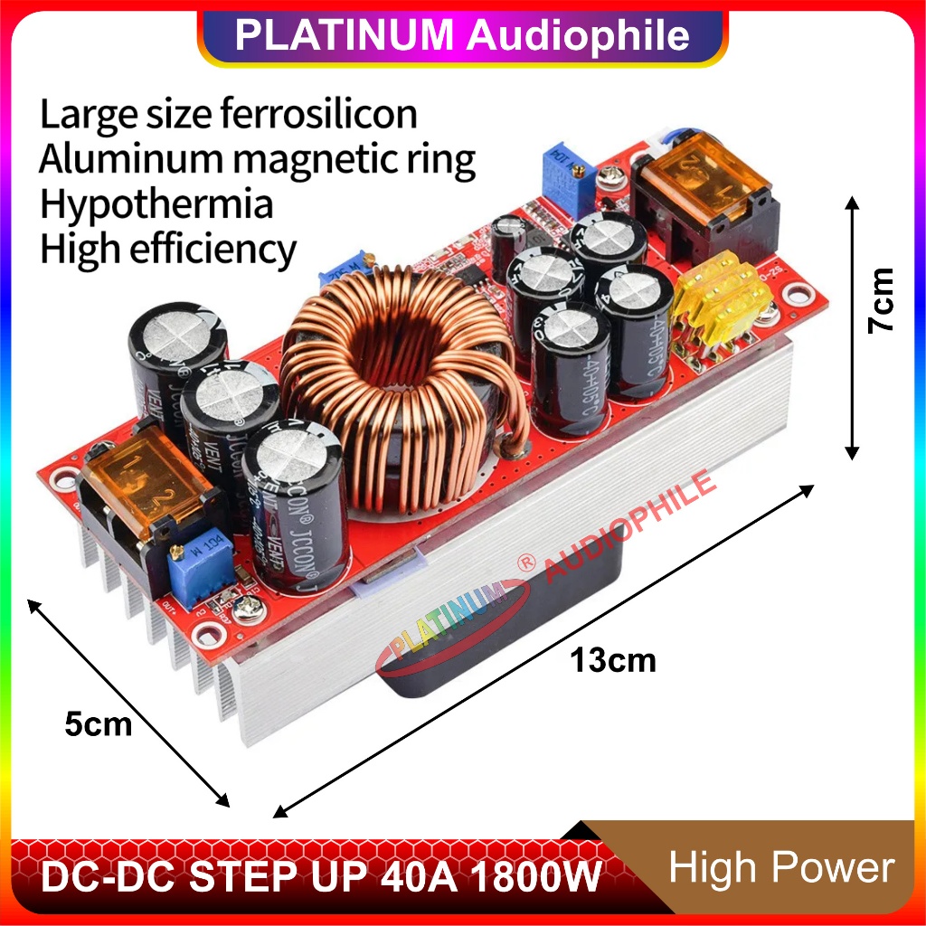 DC-DC Step Up 1800W 40A Boost Converter High Power Stepup Modul SU-1800W