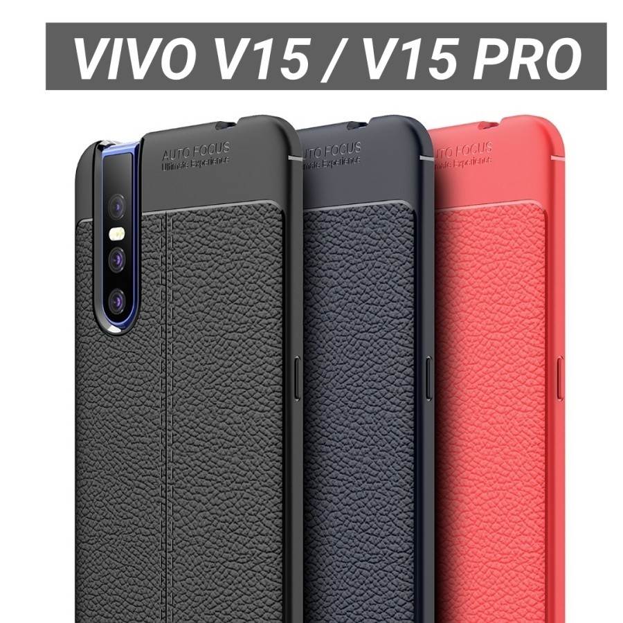CASE VIVO V15 V15 PRO CASE AUTOFOCUS CARBON LEATHER CASE ORIGINAL - VIVO V15 PRO