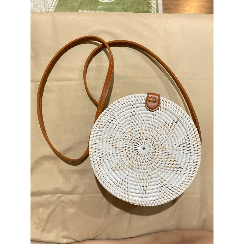 [PRELOVED] Tas Selempang Rotan Bulat