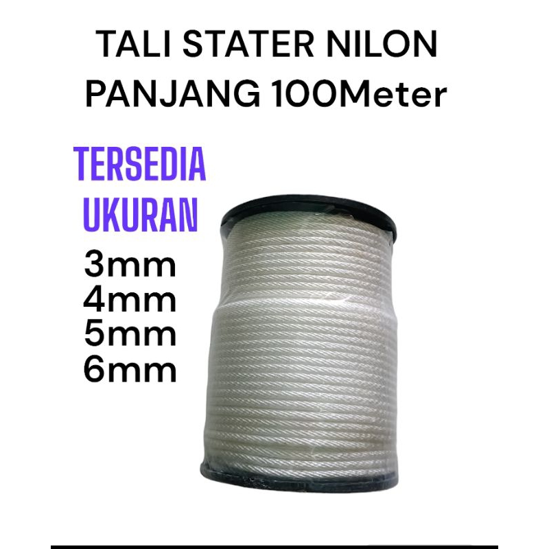 TALI STATER SENSO POMPA AIR POTONG RUMPUT TALI BENDERA  PANJANG 100yard