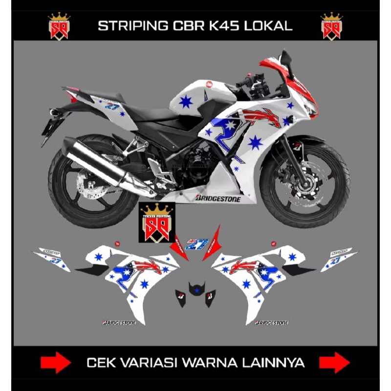 striping list body motor honda cbr k45 lokal/varisi cbr k45 lokal variasi stoner