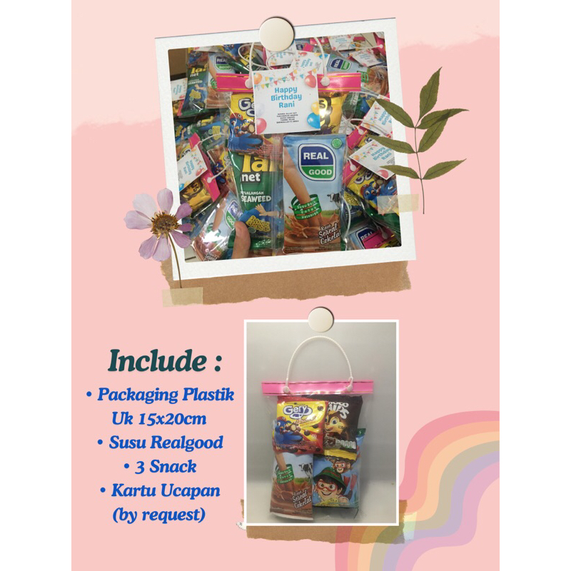

BINGKISAN SNACK ULANG TAHUN ANAK/SNACK ULTAH ANAK/PAKET ULTAH/SOUVENIR ULTAH/KHITAN/ SUNAT/NATAL/LEBARAN/CHRISTMAS/TAHUN BARU/IMLEK