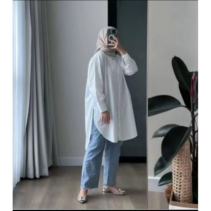 Loong Tunik Cotton Linen / Tunik Linen Standard - Jumbo