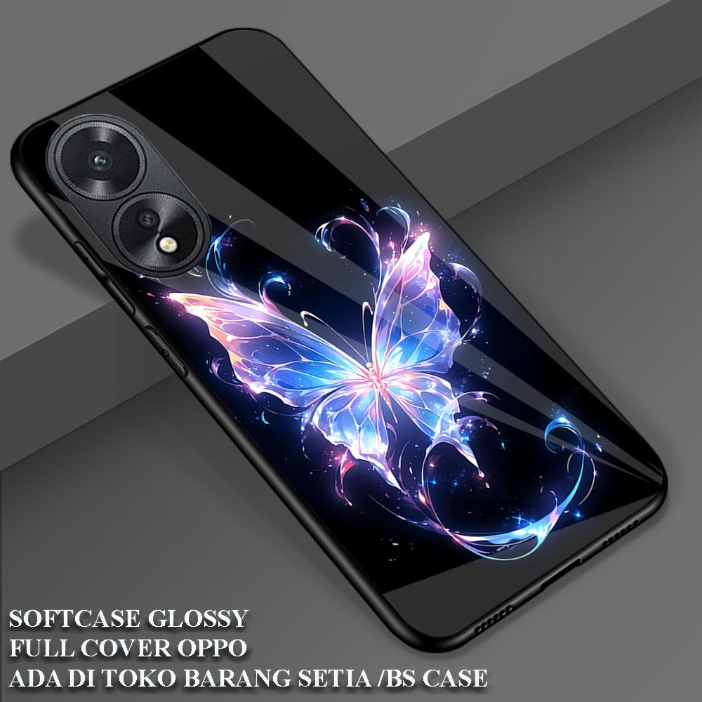 [ MK36 KUPU KUPU ] Case Glossy HD  OPPO (A16)(A17K)(A17)(A18)(A38 4G)(A58 4G)(A98 5G)(A1 5G)(A78 4G,