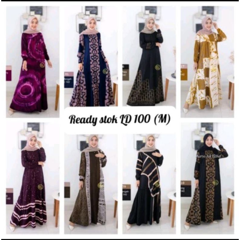 (READY STOK)  DASTER GAMIS TWILL ORIGINAL ELZHAF PEKALONGAN M LD 100