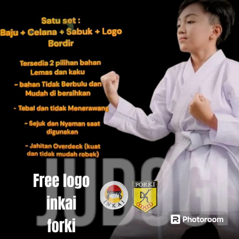 baju karate anak fre logo FORKIi+INKAI