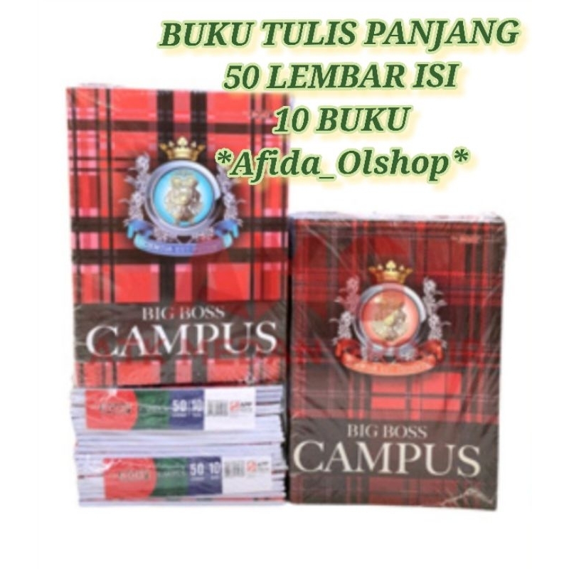 

(KODE B) BUKU TULIS BIG BOSS PANJANG 50 LEMBAR ISI 10 BUKU