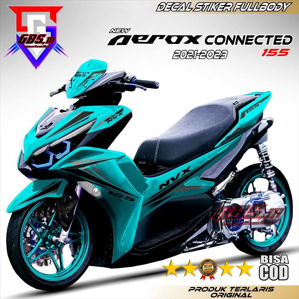 Terbaru - Stiker Full Body Aerox Stiker Motor New Aerox Connected 2021-2023 Decal Stiker Fullbody