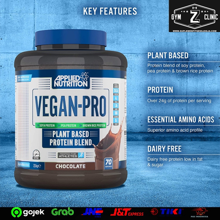 Applied Nutrition Vegan Pro Applied Whey Protein Vegan Plant Based Protein Susu Vege