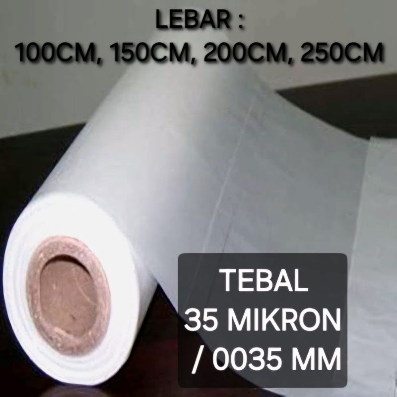 TERPAL PLASTIK 35 MIKRON BENING PE | Plastik HDPE ROLL | Plastik gulung rol besar jumbo kuat tebal |