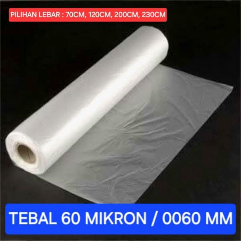 Plastik 60 MIRKON HDPE ROLL |  gulung rol besar jumbo kuat tebal | Plastik rangkap dobel double dua 