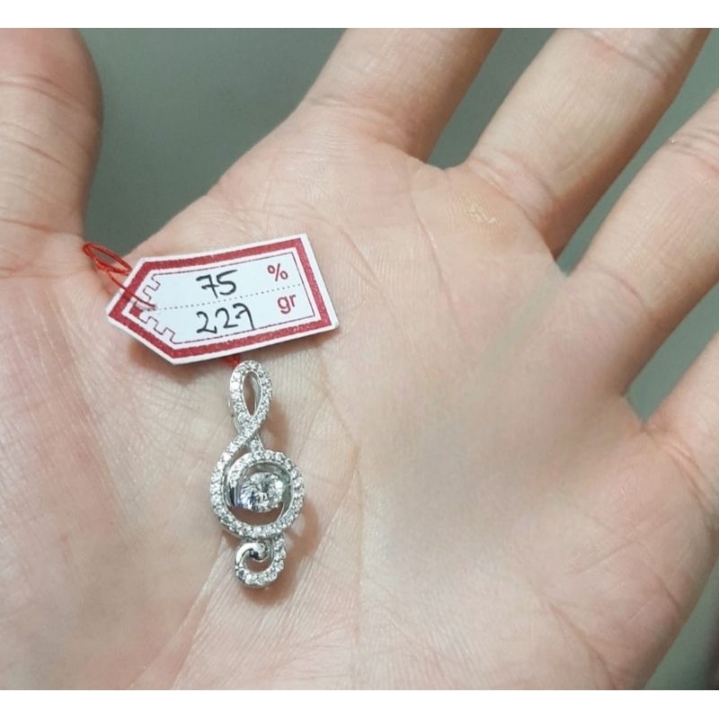 Liontin emas 75 nada G dancing stone