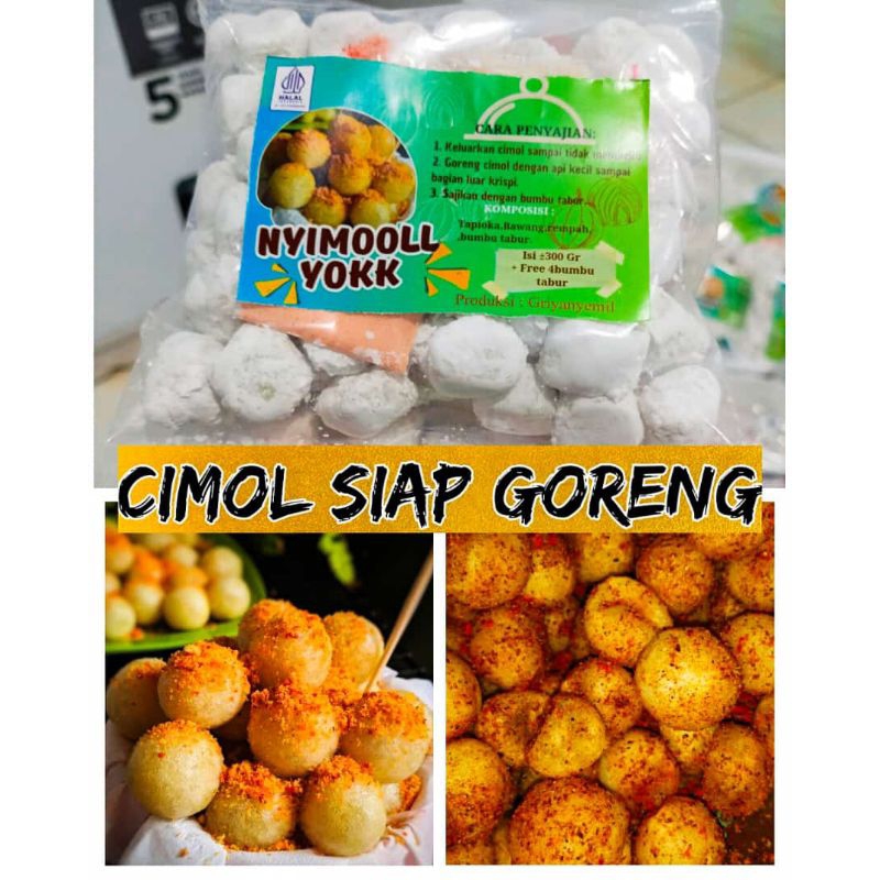 

Cimol momol cimol siap goreng gratis bumbu tabur