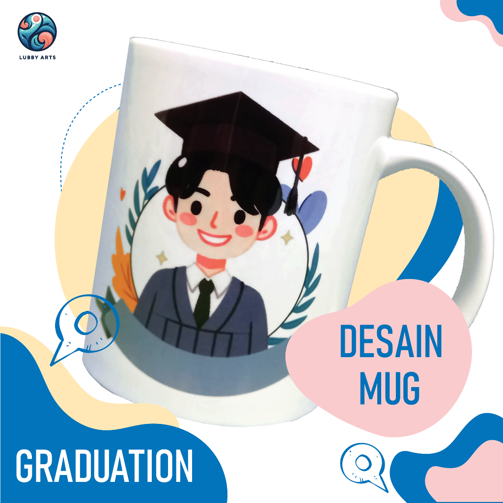 MUG CUSTOM / GELAS CUSTOM SOUVENIR / GELAS MUG CUSTOM SATUAN STANDAR MURAH / KADO WISUDA