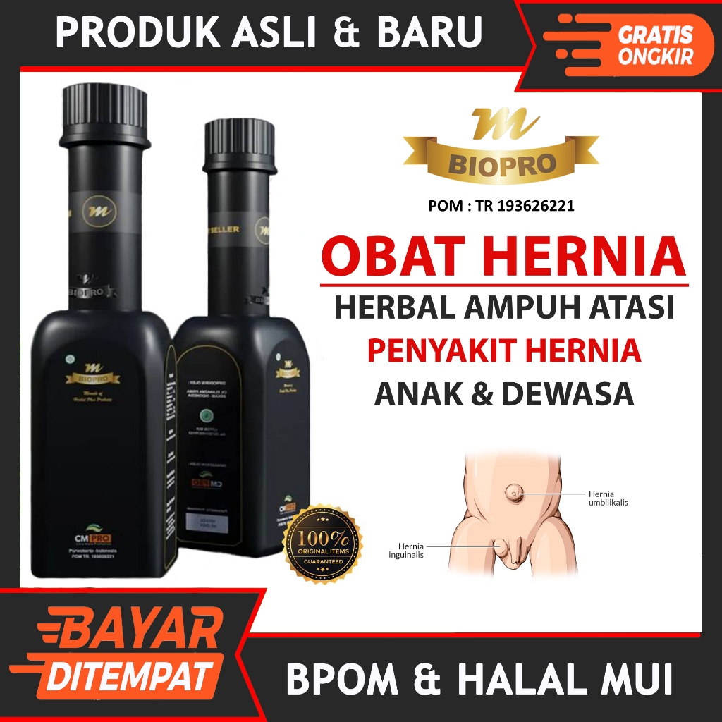 Obat Hernia Anak & Dewasa, Turun Berok, Usus Besar, Pria Varikokel Paling Ampuh Mbiopro Herbal Bpom