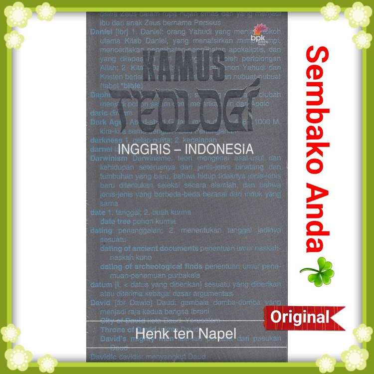 Kamus Teologi. Inggris-Indonesia. Henk ten Napel.