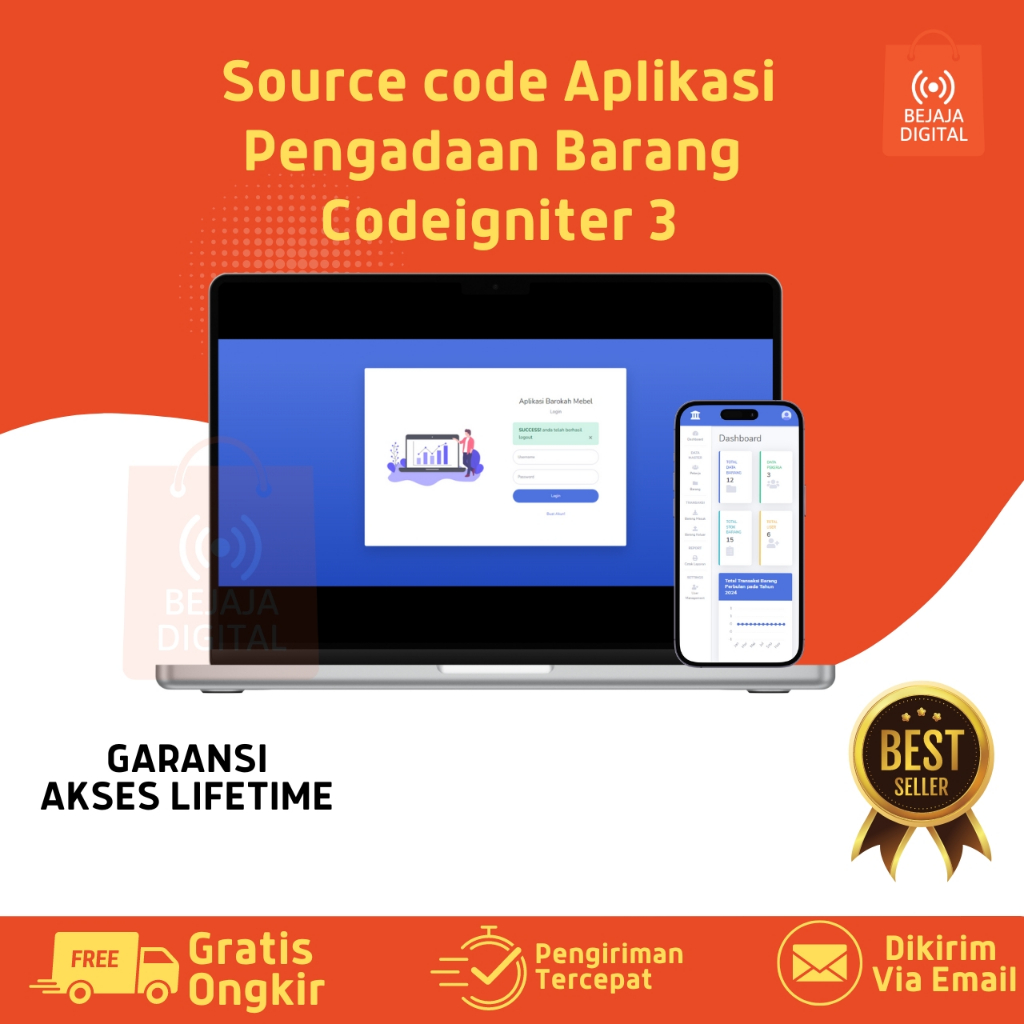 Source Code Aplikasi Persediaan Barang Gudang - Codeigniter 3