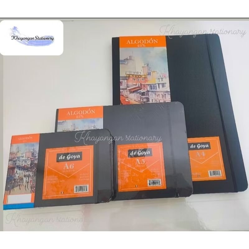 

de Goya Watercolor Book Stitch Cold Press 300 gsm A6,A5,A4,A3 | Buku Cat Air hard cover Stitch