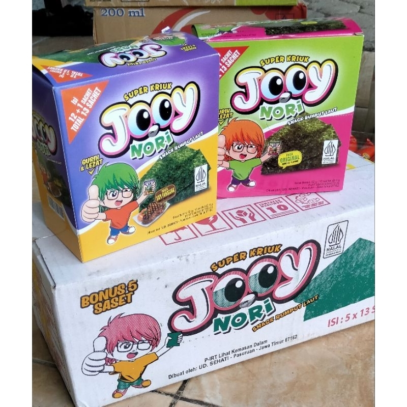 

Rumput laut JOOY NORI super krispy harga persatu kardus /karton