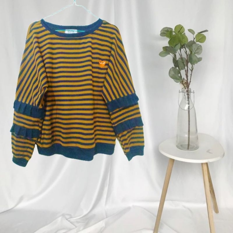 Sweater Brand Play CDG/Play CDG/Sweater lengan panjang/Kaos lengan panjang