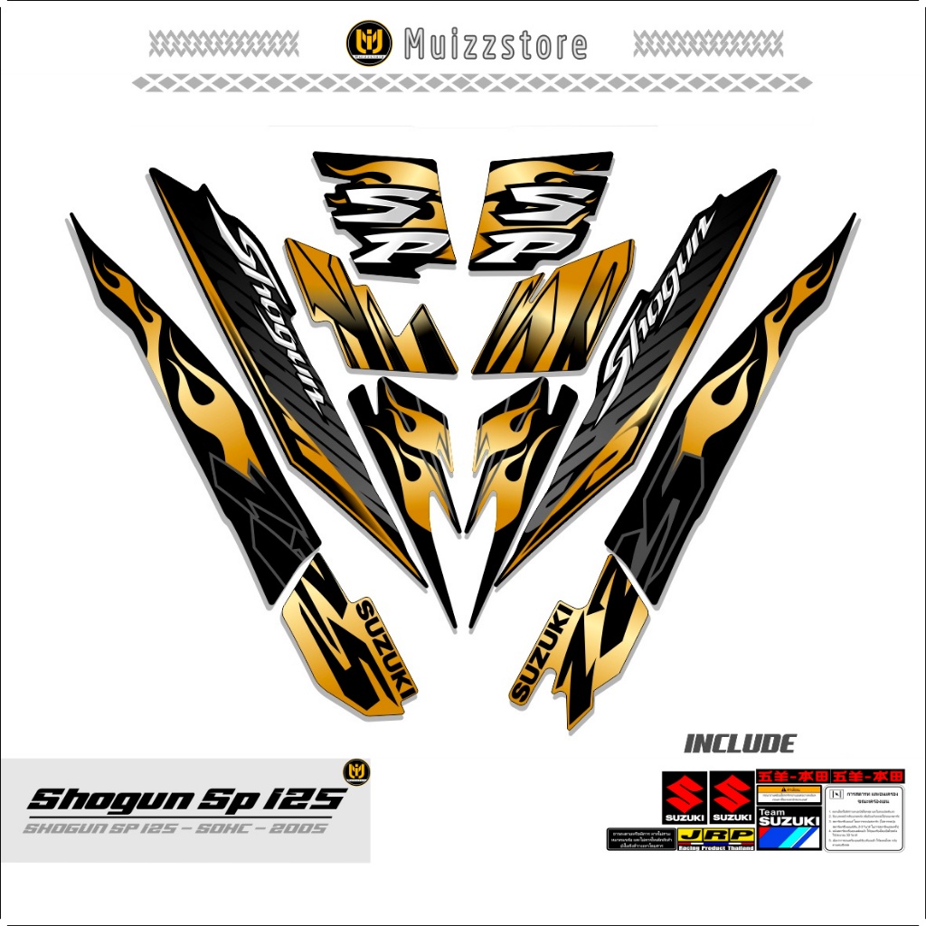 STICKER MOTOR SHOGUN SP125 / MOTIF 5 / SHOGUN 125SP / STRIPPING VARIASI SHOGUN / VIRAL MUIZZSTORES
