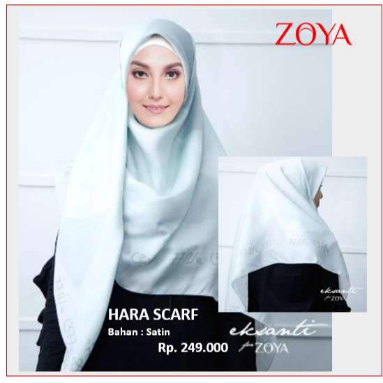 Zoya Hara Scarf-Hijab Segi Empat